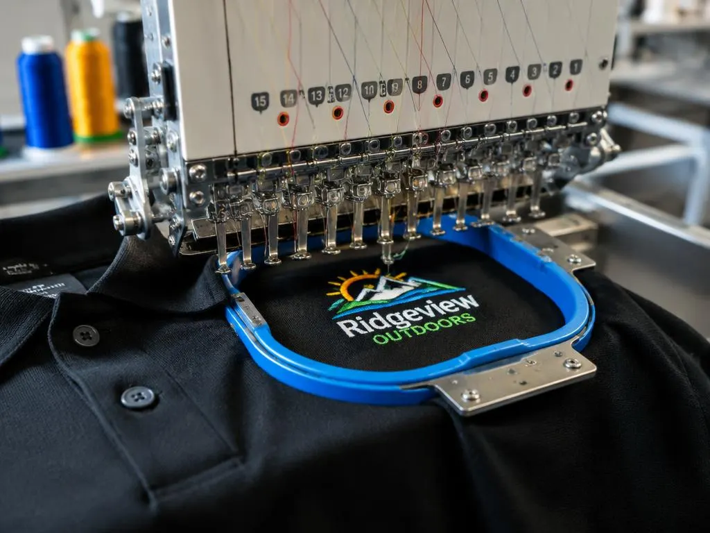 Team polos on the machine